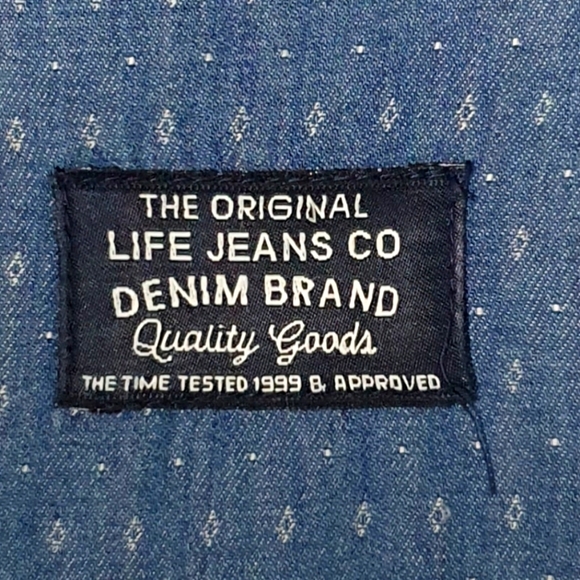 LIFE JEANS PRINT DENIM SHIRT S - Picture 10 of 12